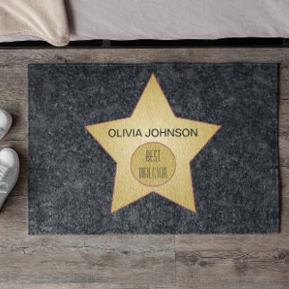 Felpudo Superlativo de la estrella de oro de Hollywood