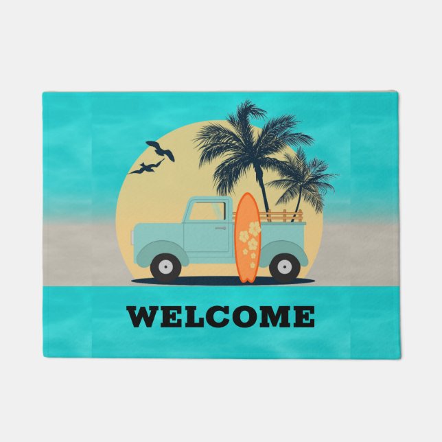 Felpudo Surfing Retro Door Mat (Anverso)