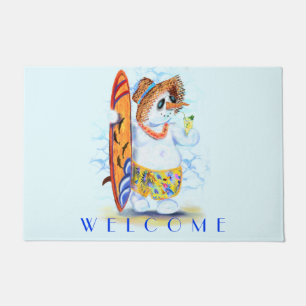Felpudo Surfista de Snowman Doormat - Diversión
