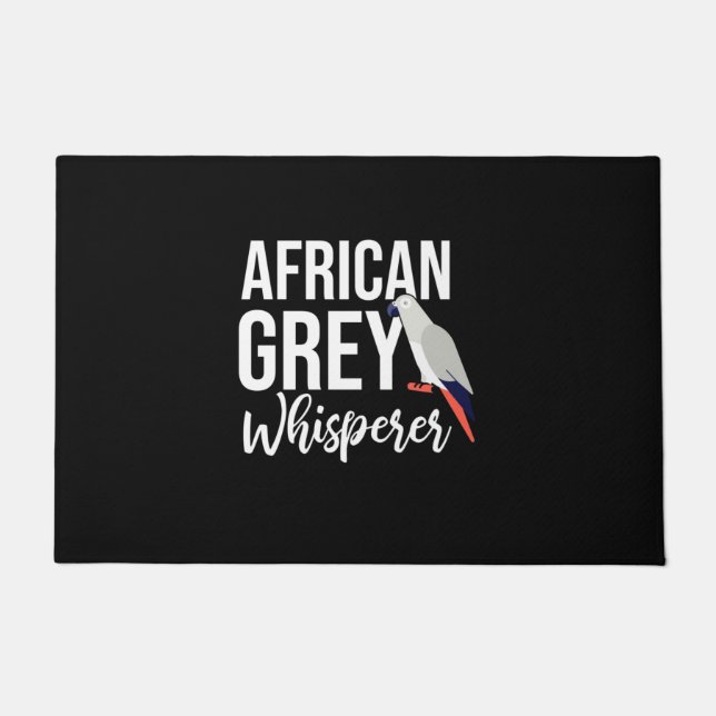 Felpudo Susurrador de Loros Grises Africanos (Anverso)