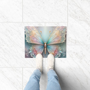 Felpudo Susurros de Color: Sueño de Mariposa Fractal Paste