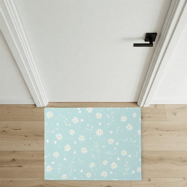 Felpudo Sweet Daisies Welcome Mat - Personalized Doormat  (Subido por el creador)