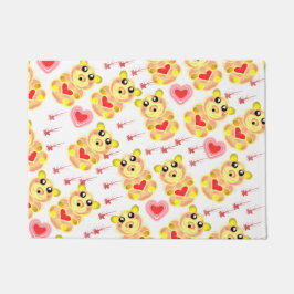 Felpudo Sweet Heart Bear Nursery Pattern