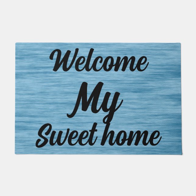 Felpudo Sweet Home Blue Doormat | Welcome outdoor mat (Anverso)