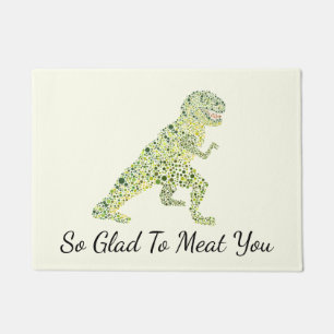 Felpudo T-REX Dinosaur En Puntos Chiste Divertido