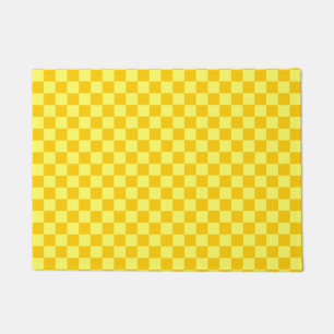 Felpudo Tablero de damas amarillo de la obra clásica de la