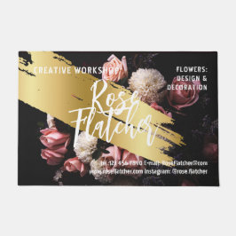 Felpudo Taller de Flores Oro Negro