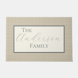 Felpudo Tan Gingham Check