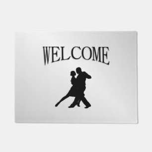 Felpudo Tango Dancers Silhouette 2 Silver