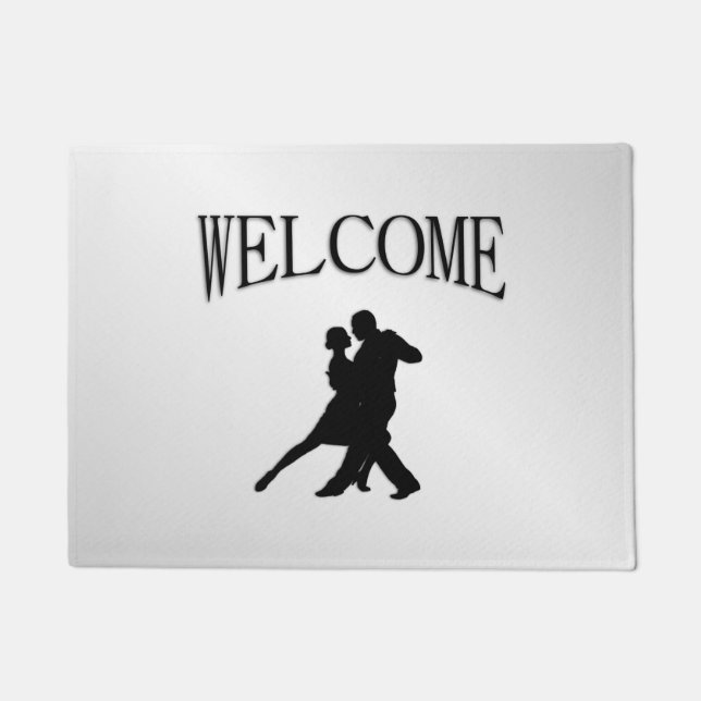 Felpudo Tango Dancers Silhouette 2 Silver (Anverso)