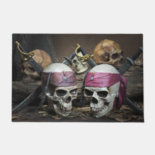 Felpudo Tapa de la puerta de los Skulls piratas
