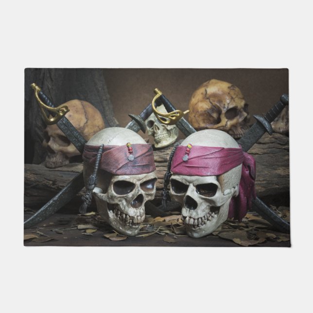 Felpudo Tapa de la puerta de los Skulls piratas (Anverso)
