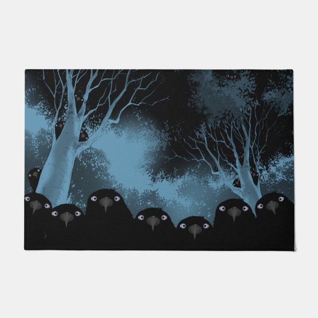 Felpudo Tapa de la puerta del cuervo de comer (Anverso)