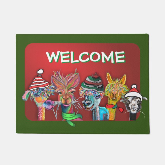 Felpudo Tapa de puerta de la Quirosa Alpaca (Anverso)