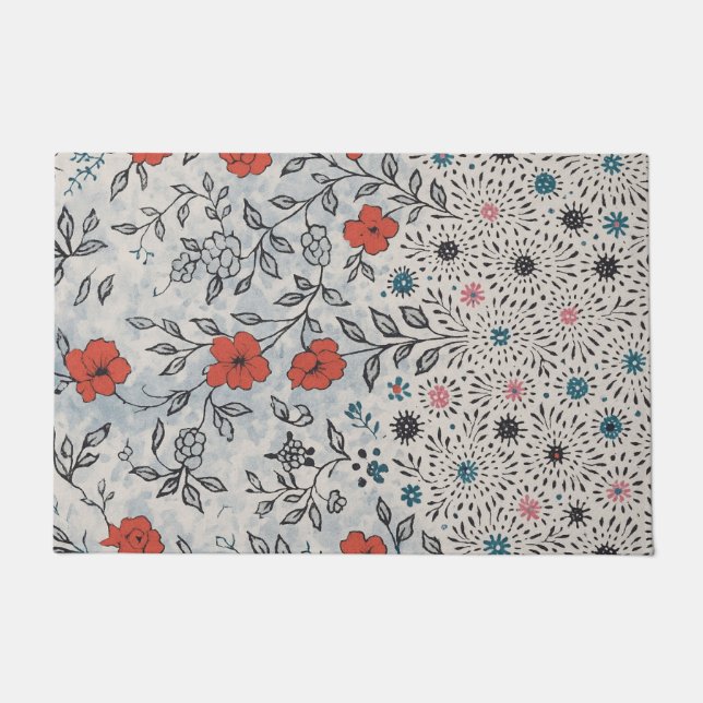 Felpudo Tapete florais artístico  (Anverso)