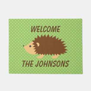 Felpudo Tapón de bienvenida personalizado para hedgehog li