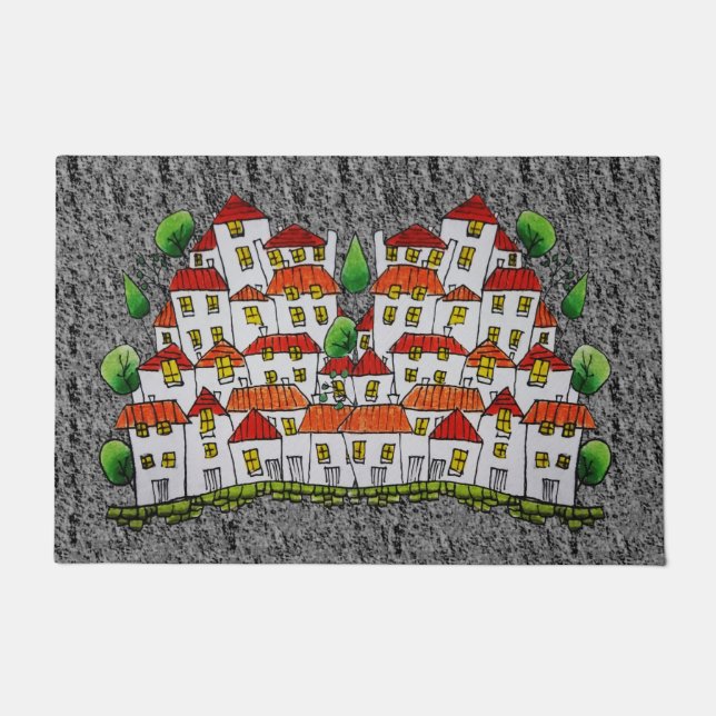 Felpudo Tapón de la puerta (dibujado a mano única) (Anverso)