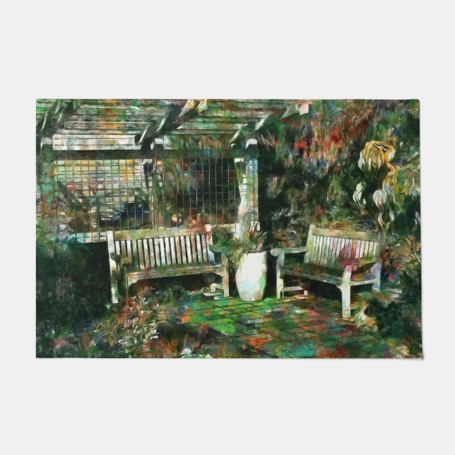 Felpudo Tarde en el Patio Doormat (Anverso)