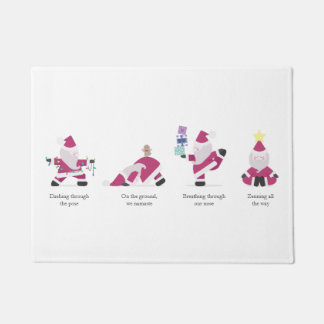 Felpudo Tarjeta de vacaciones para Navidades de yoga de Y