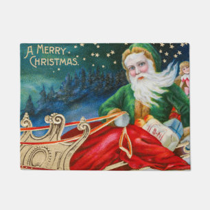 Felpudo Tarjeta postal vintage retro de Navidad de Papá No