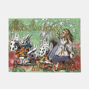 Felpudo tarjetas de aventura de alice en el país de las ma