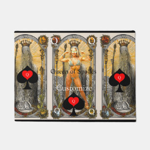 Felpudo Tarot Card Queen of Spades Thunder_Cove