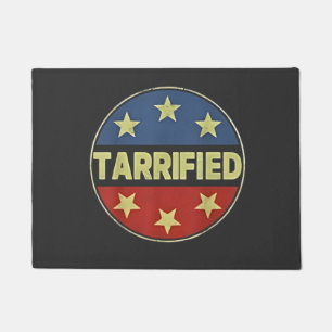Felpudo Tarrfied Anit Trump Patriótico Americano