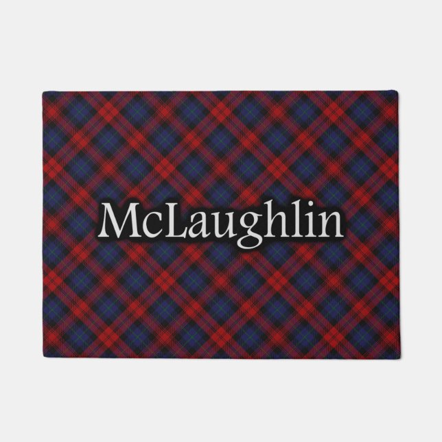 Felpudo Tartán escocés de McLaughlin MacLachlan del clan (Anverso)