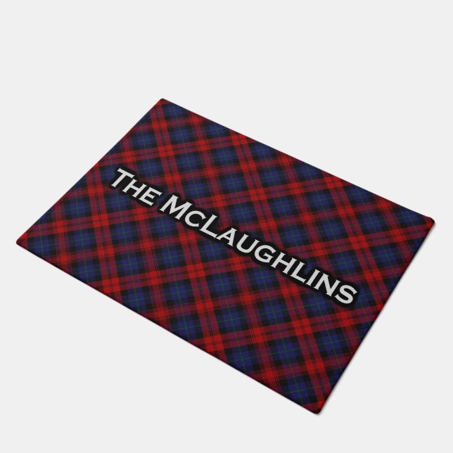 Felpudo Tartán escocés de McLaughlin MacLachlan del clan (Angular)