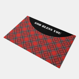 Felpudo Tartán plancha patrón tela roja real