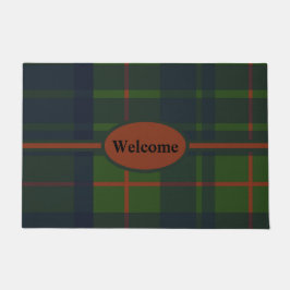 Felpudo Tartán verde azul rojo plaid Scottish Plaid Doorma
