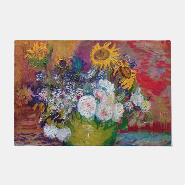 Felpudo Tazón con flores, Van Gogh (Anverso)