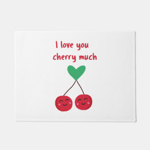 Felpudo Te Amo Mucho San Valentín Cereza