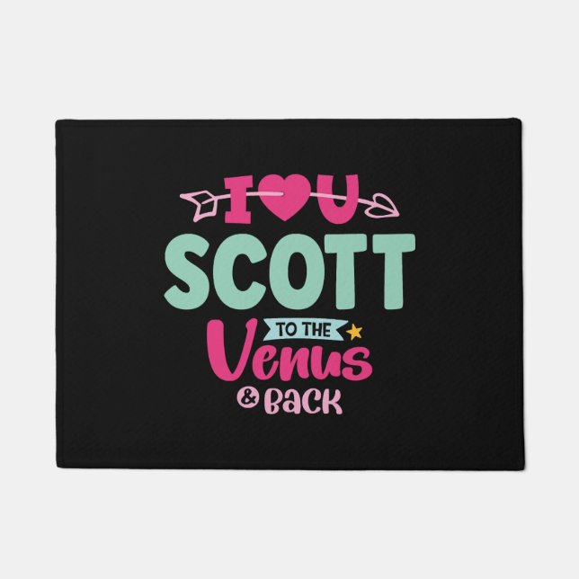 Felpudo Te Amo Scott Valentines (Anverso)