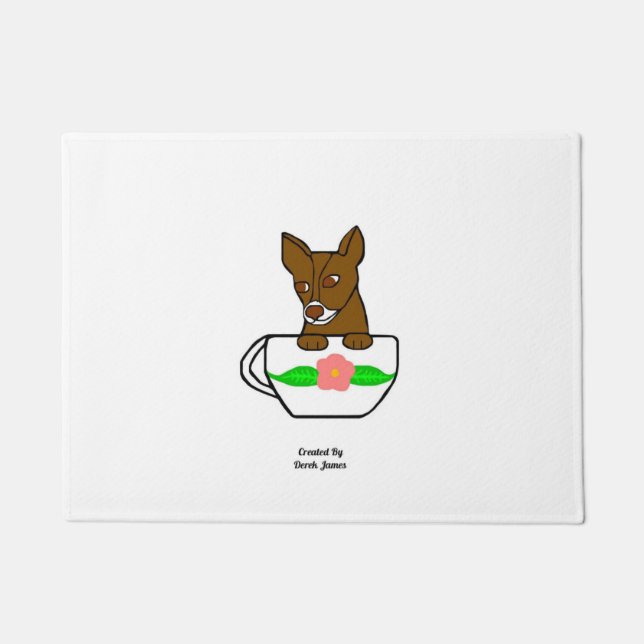 Felpudo Teacup Chihuahua Door Mat (Anverso)