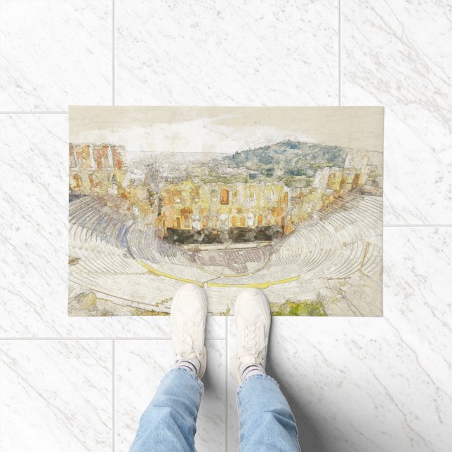 Felpudo Teatro antiguo de Atenas, Grecia (Interior)