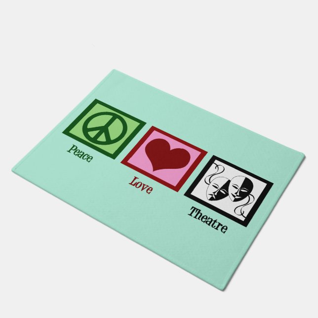 Felpudo Teatro Peace Love (Angular)