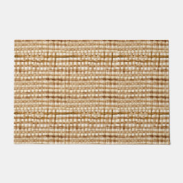 Felpudo Tejido de impresión con pintura primitiva marrón