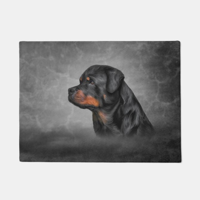 Felpudo Tejido de perro de dibujo (Anverso)