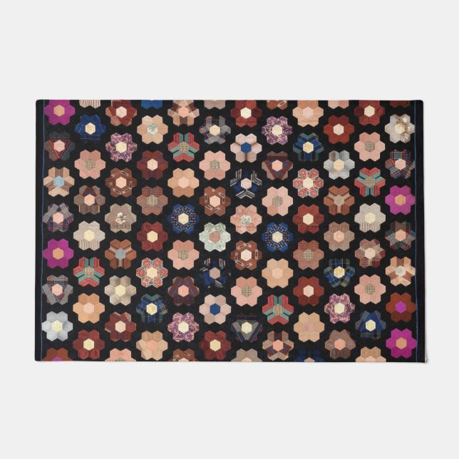 Felpudo Tejido hexagonal en picado (Anverso)