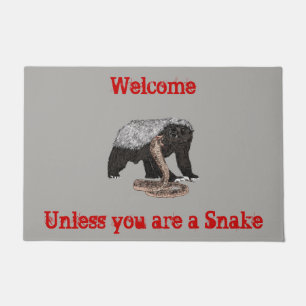 Felpudo Tejón de miel audaz de Badass un arte de la cobra