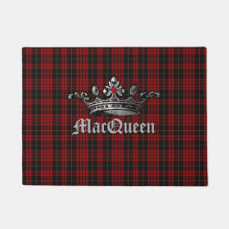 Felpudo Tela escocesa roja y negra de MacQueen con la