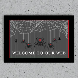 Felpudo Telaraña de Viuda Negra Espeluznante Halloween