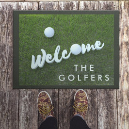 Felpudo Tema del golf Bienvenidos al Doormat