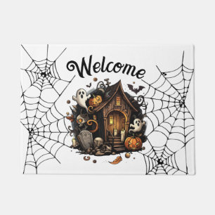 Felpudo 🎃 temporada de fantasía blanca embrujada en la pu