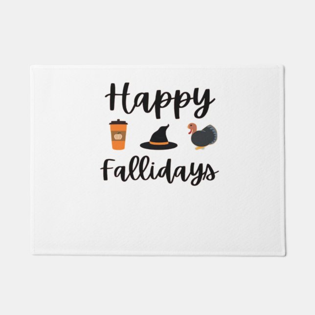 Felpudo Temporada de otoño feliz Fallidays Thankending Hal (Anverso)