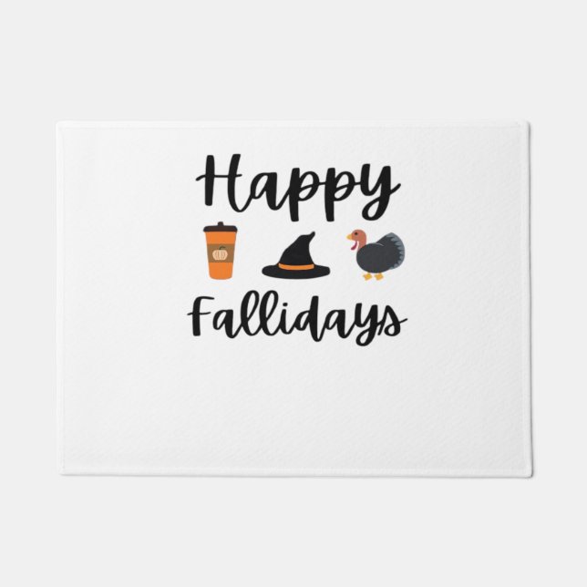Felpudo Temporada de otoño feliz Fallidays Thankending Hal (Anverso)