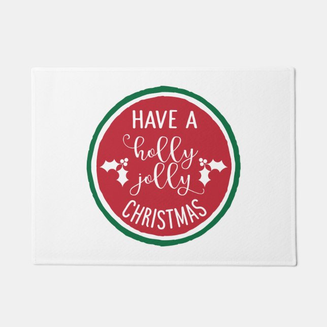 Felpudo Ten A Los Navidades De Holly Jolly (Anverso)