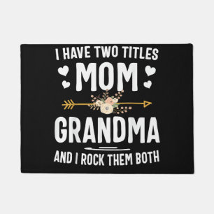 Felpudo Tengo dos títulos mamá y abuela