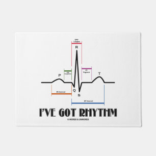 Felpudo Tengo el electrocardiograma del ritmo ECG EKG